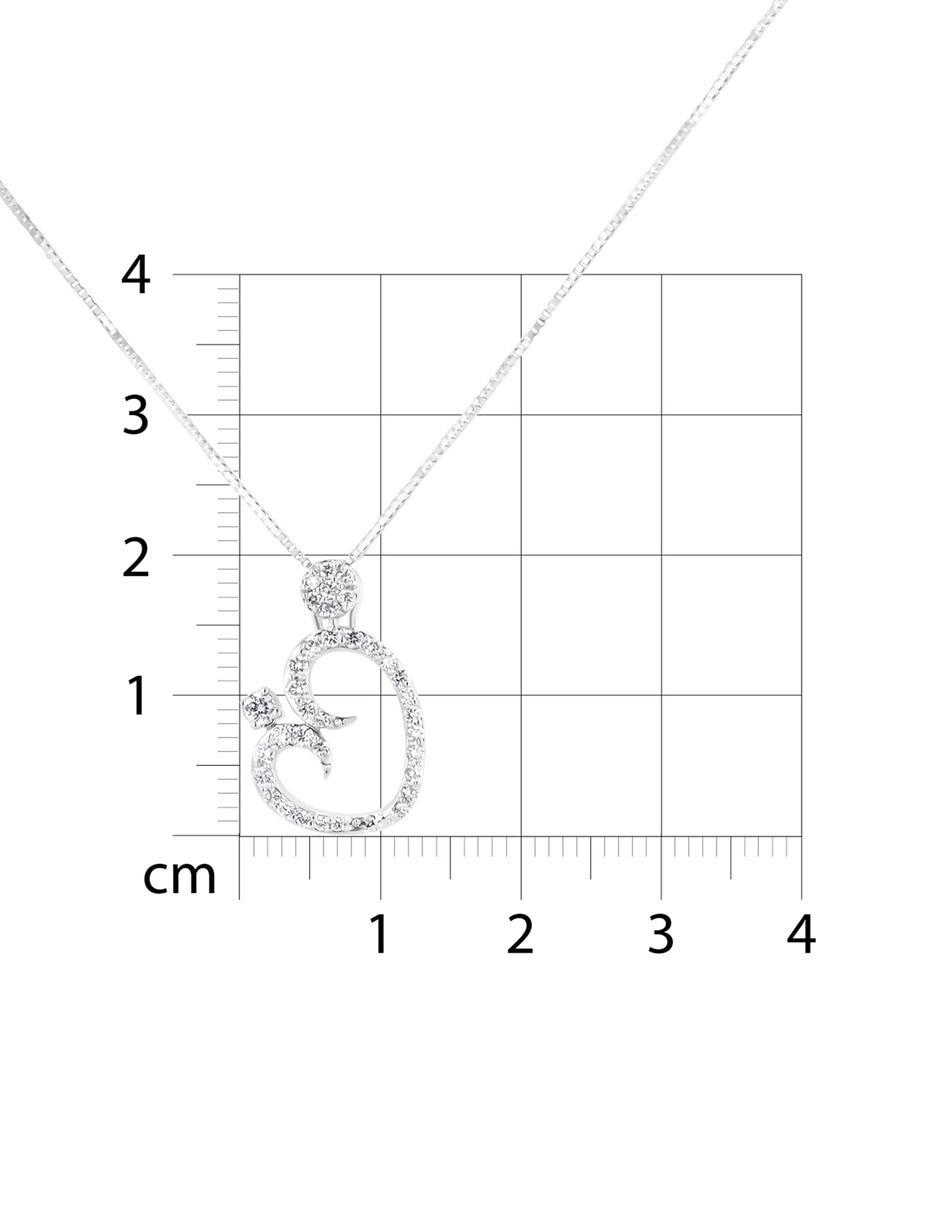 Dije de circular joyerias bizzarro de oro blanco 14 k
