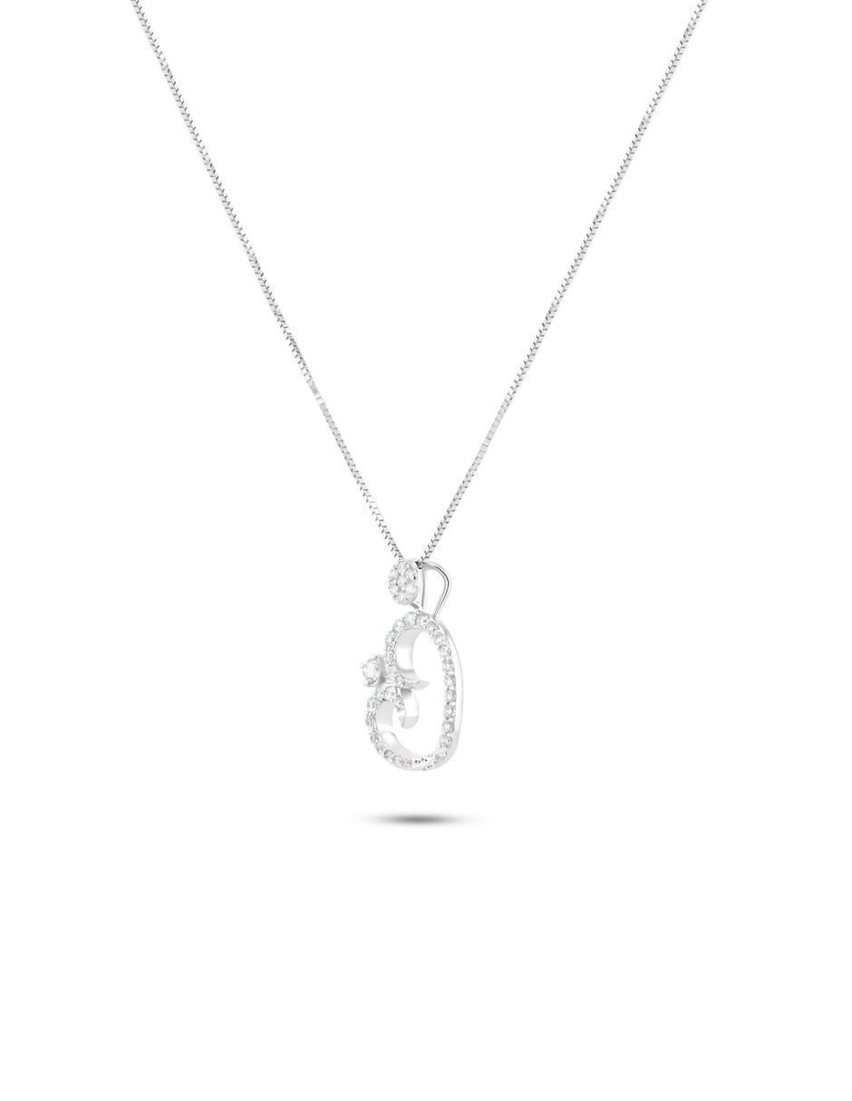 Dije de circular joyerias bizzarro de oro blanco 14 k