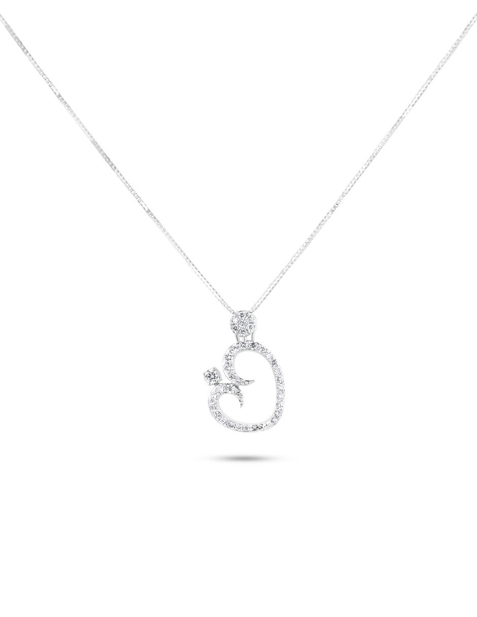 Dije de circular joyerias bizzarro de oro blanco 14 k