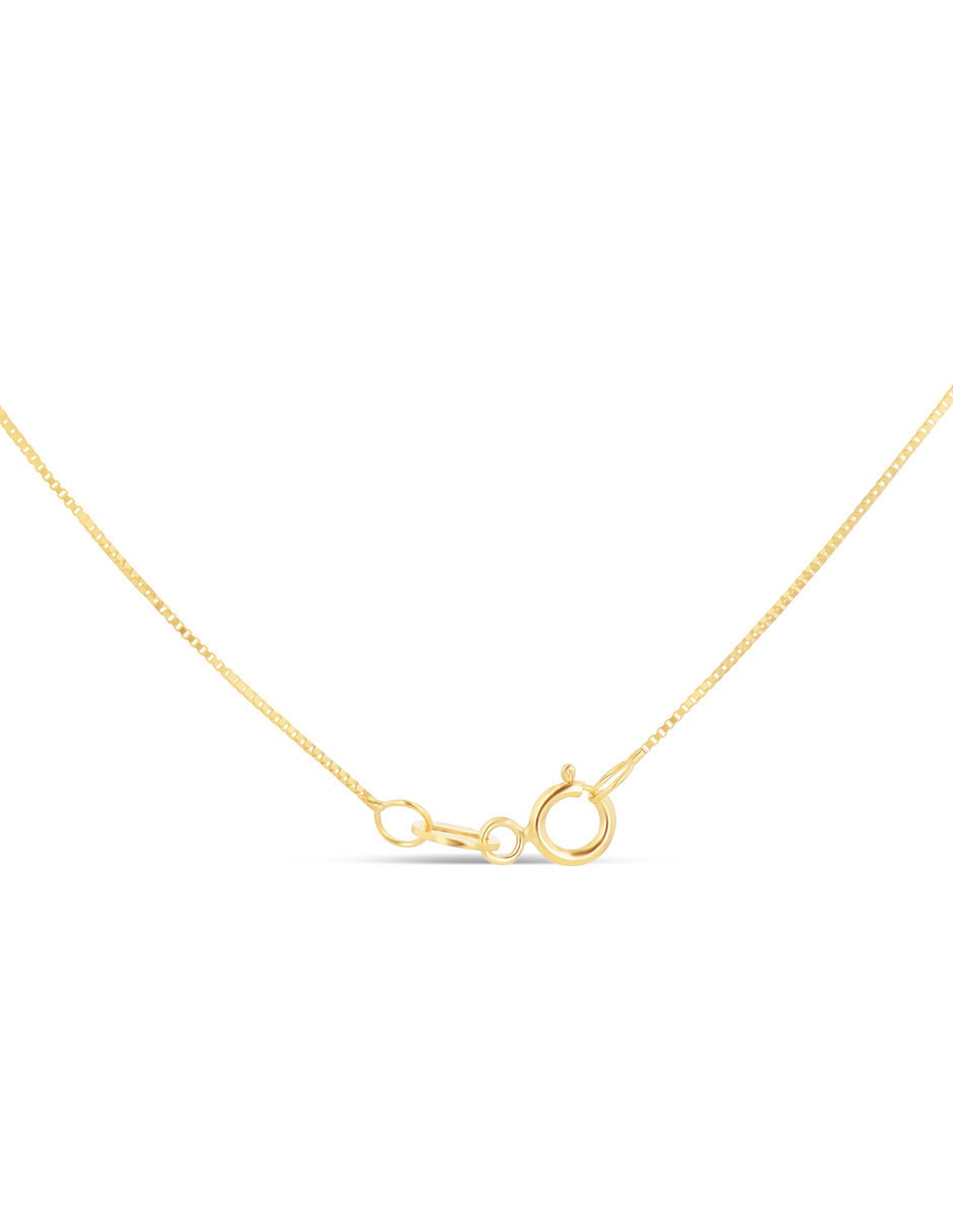 Collar de letra M Joyerias Bizzarro de oro amarillo 14 k diamante