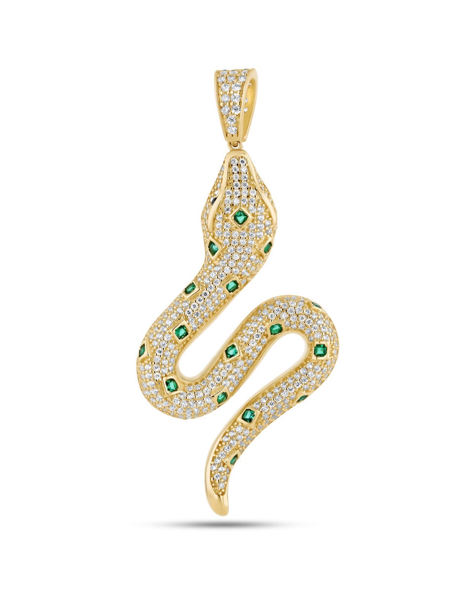Dije de Serpiente de oro amarillo 14 k zirconia Dije de Serpiente de oro amarillo 14 k zirconia