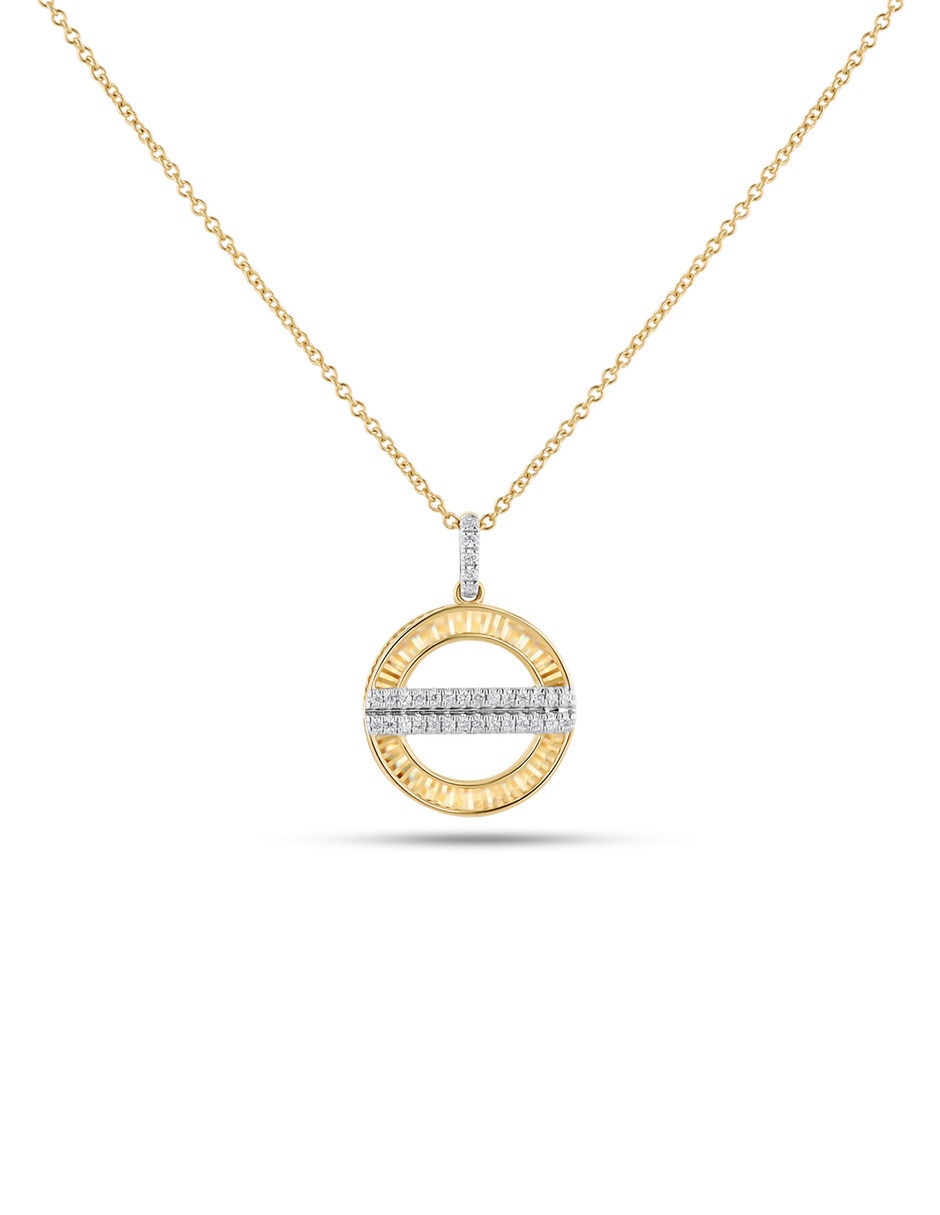 Dije de circular de oro amarillo 14 k