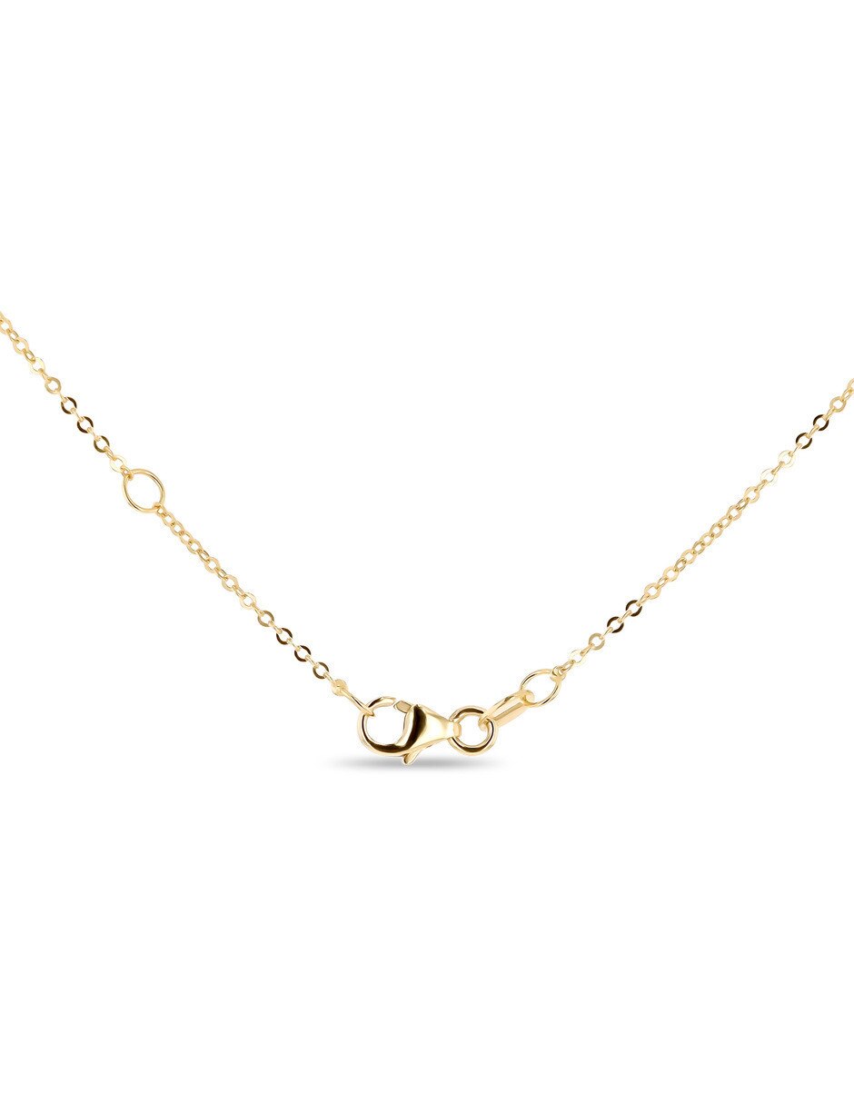 Collar con dije Joyerias Bizzarro de oro amarillo 10 K zirconia