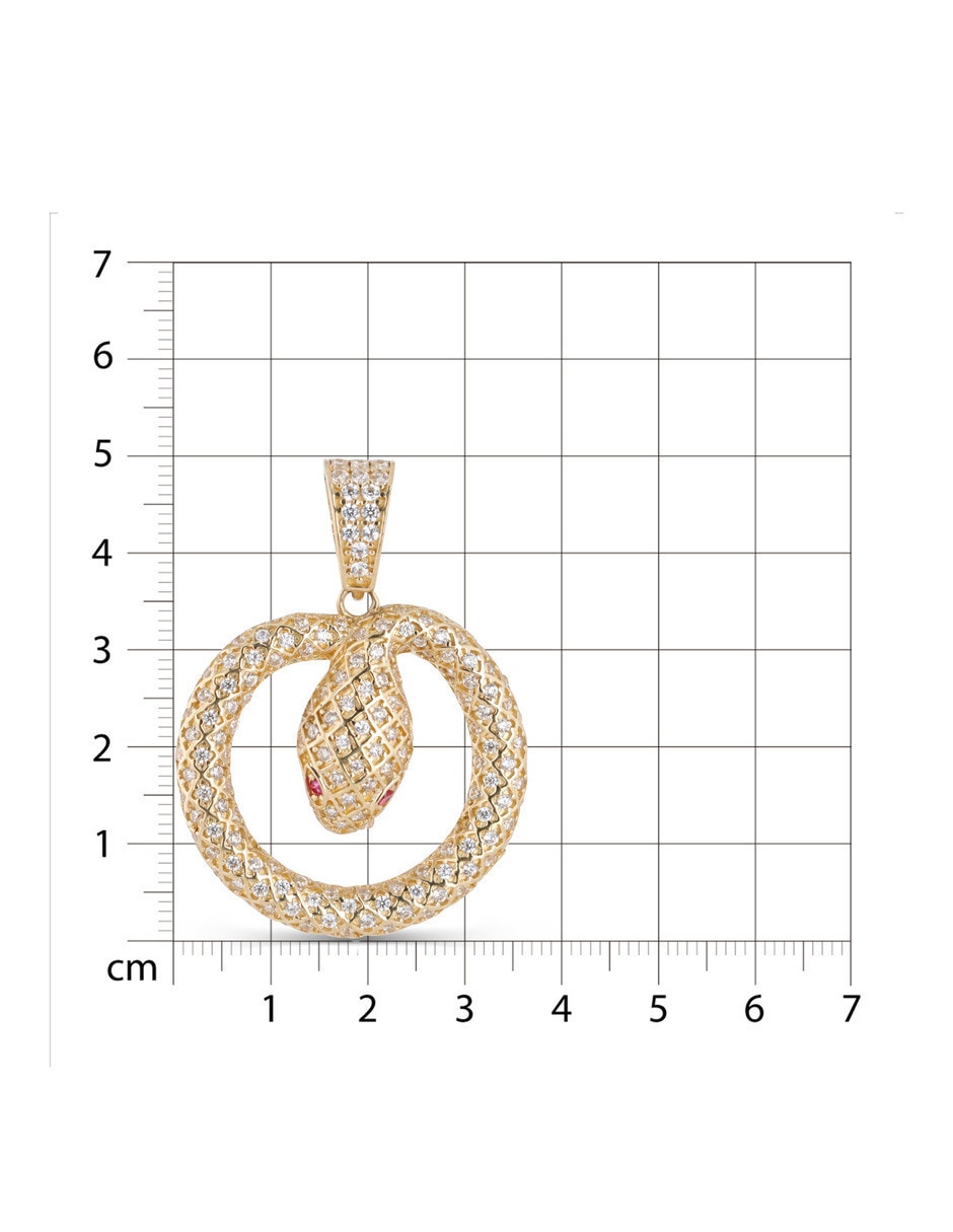 Dije de circular de oro amarillo 14 k 2
