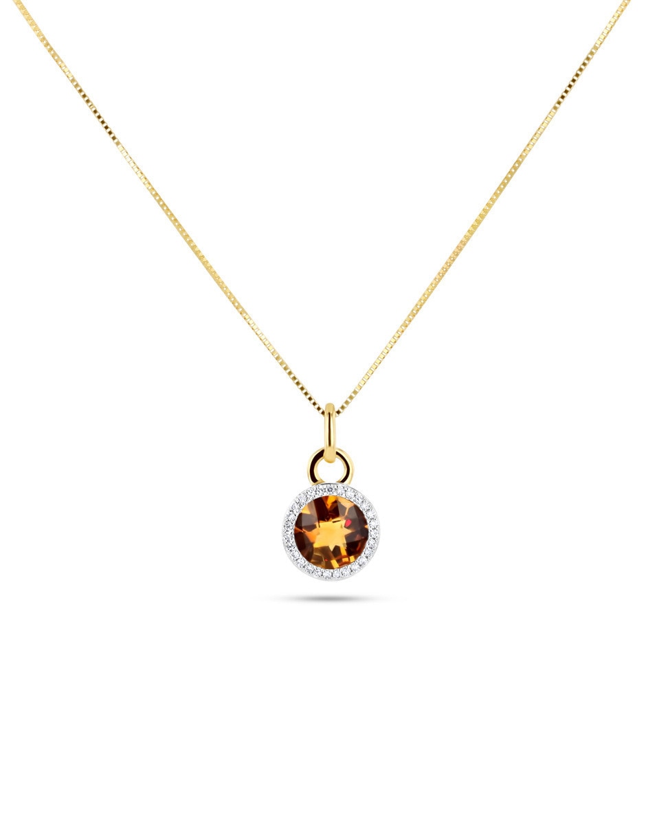 Dije de circular de oro amarillo 14 k