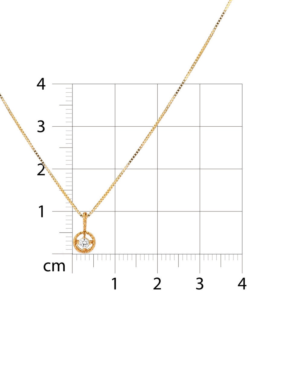 Dije de circular de oro amarillo 14 k 2
