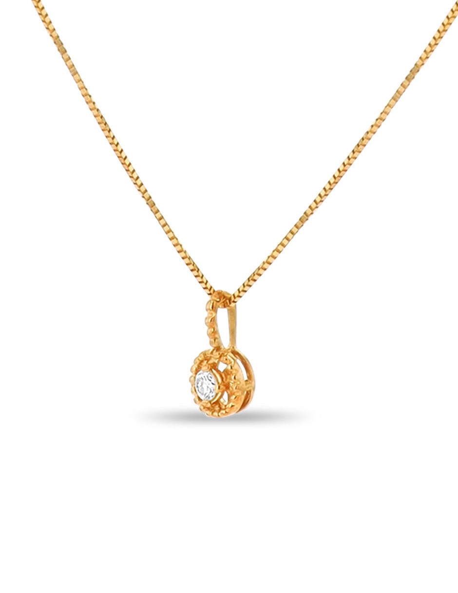 Dije de circular de oro amarillo 14 k 3