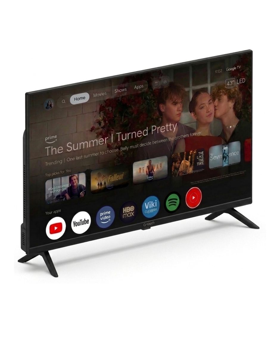 Pantalla Smart TV Q-Touch LED de 43 pulgadas HD GTV0043 con google TV con AI sound