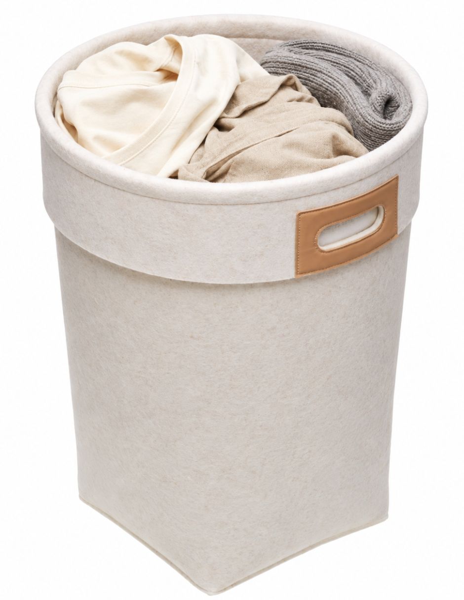 Cesto para ropa de fieltro