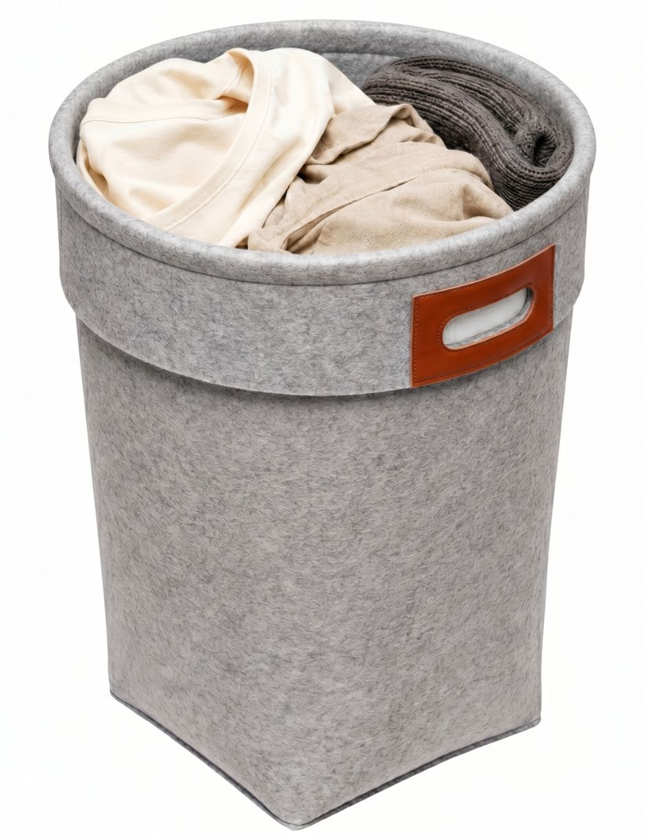 Cesto para ropa Onyxo de fieltro