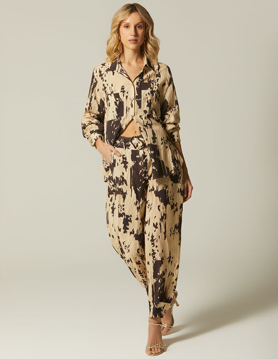Pantalón relaxed studio f relajado para mujer