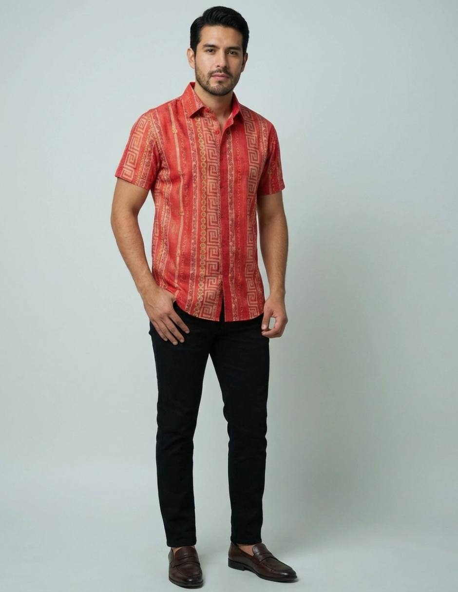 Camisa casual manga corta para hombre 3