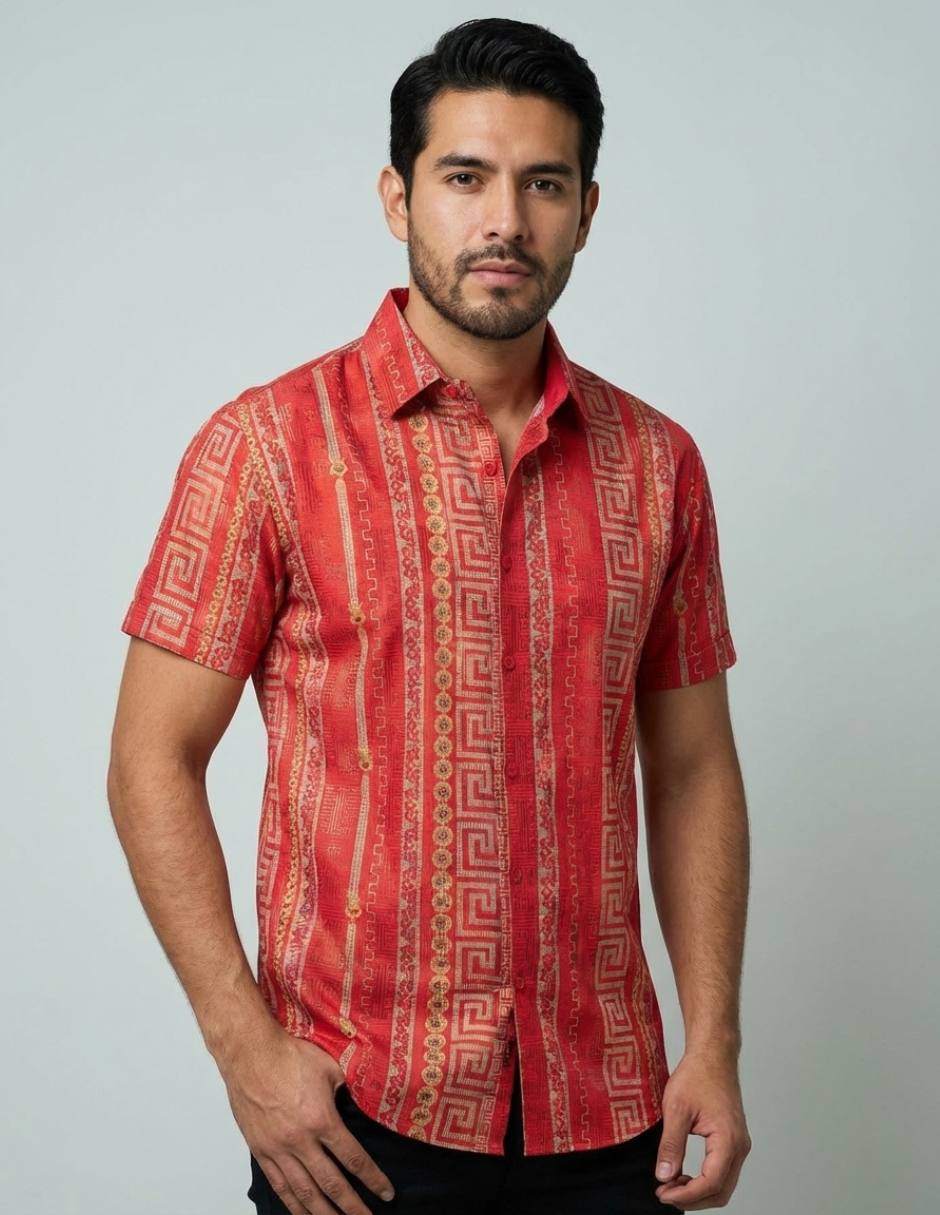 Camisa casual manga corta para hombre