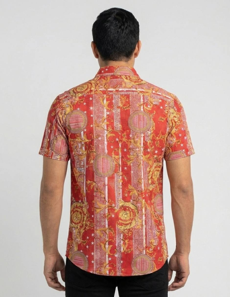 Camisa casual Pavini manga corta para hombre