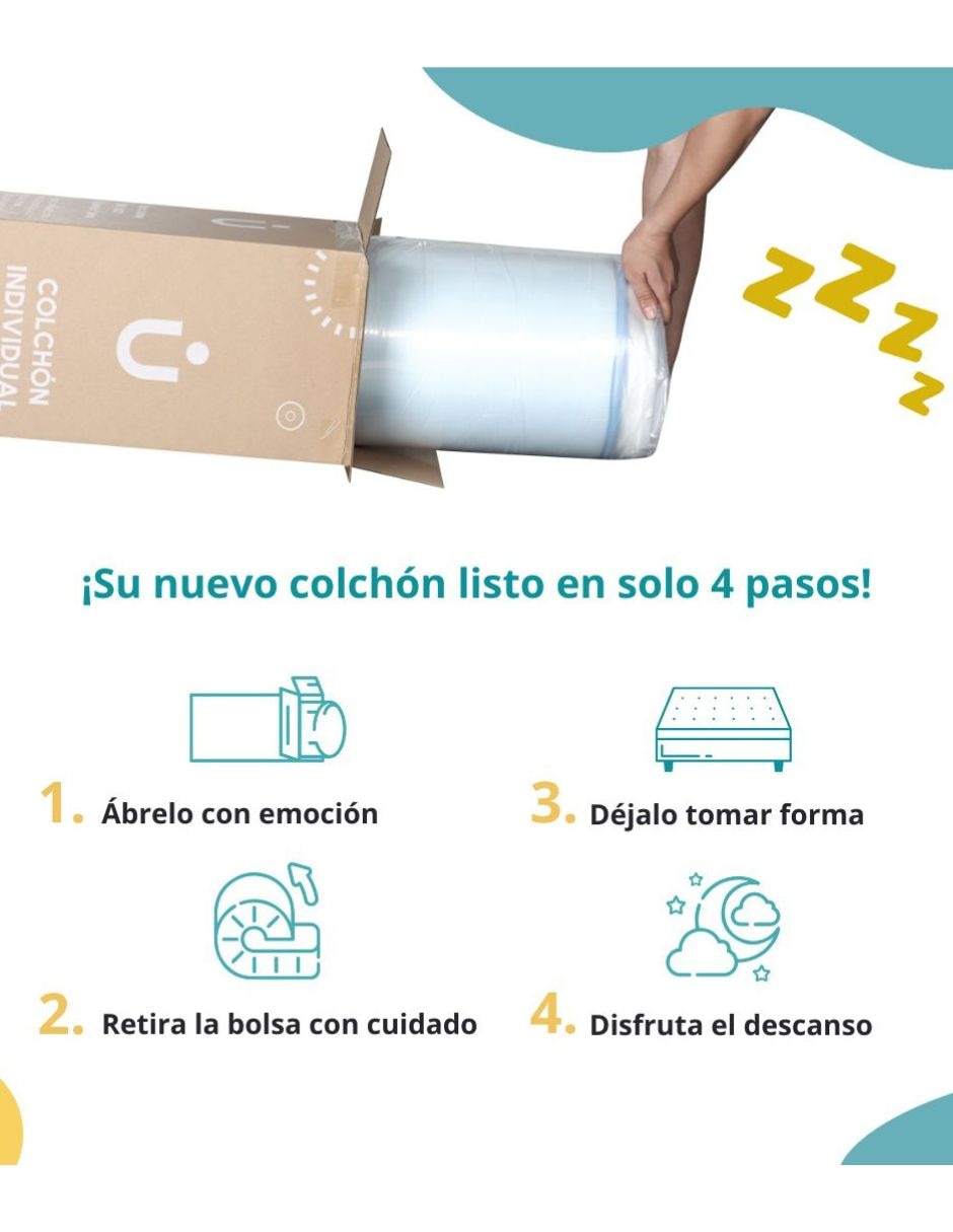 Colchón en caja amulay colchon individual 14cm confort