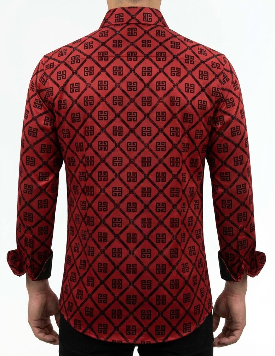 Camisa casual Pavini manga larga para hombre