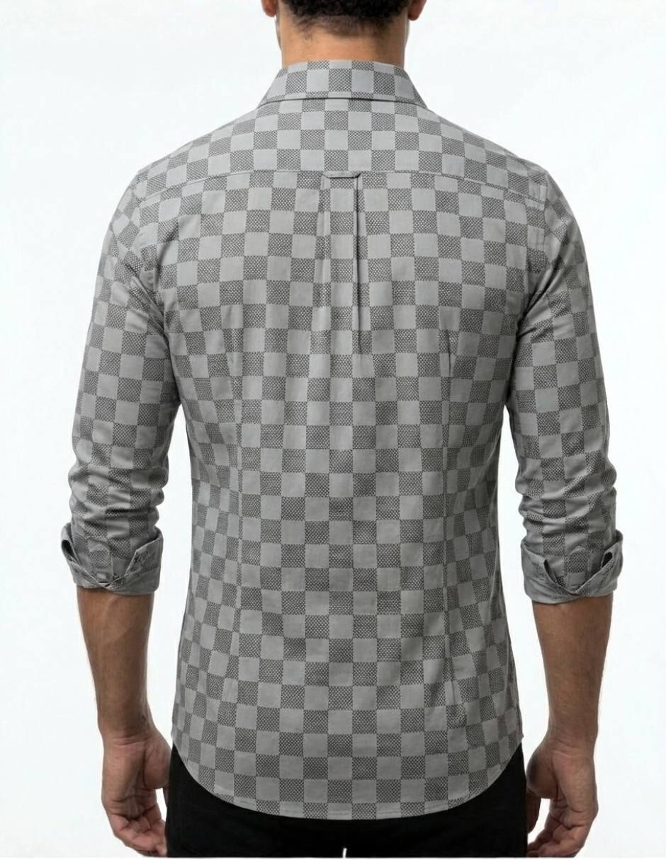 Camisa casual manga larga para hombre 3