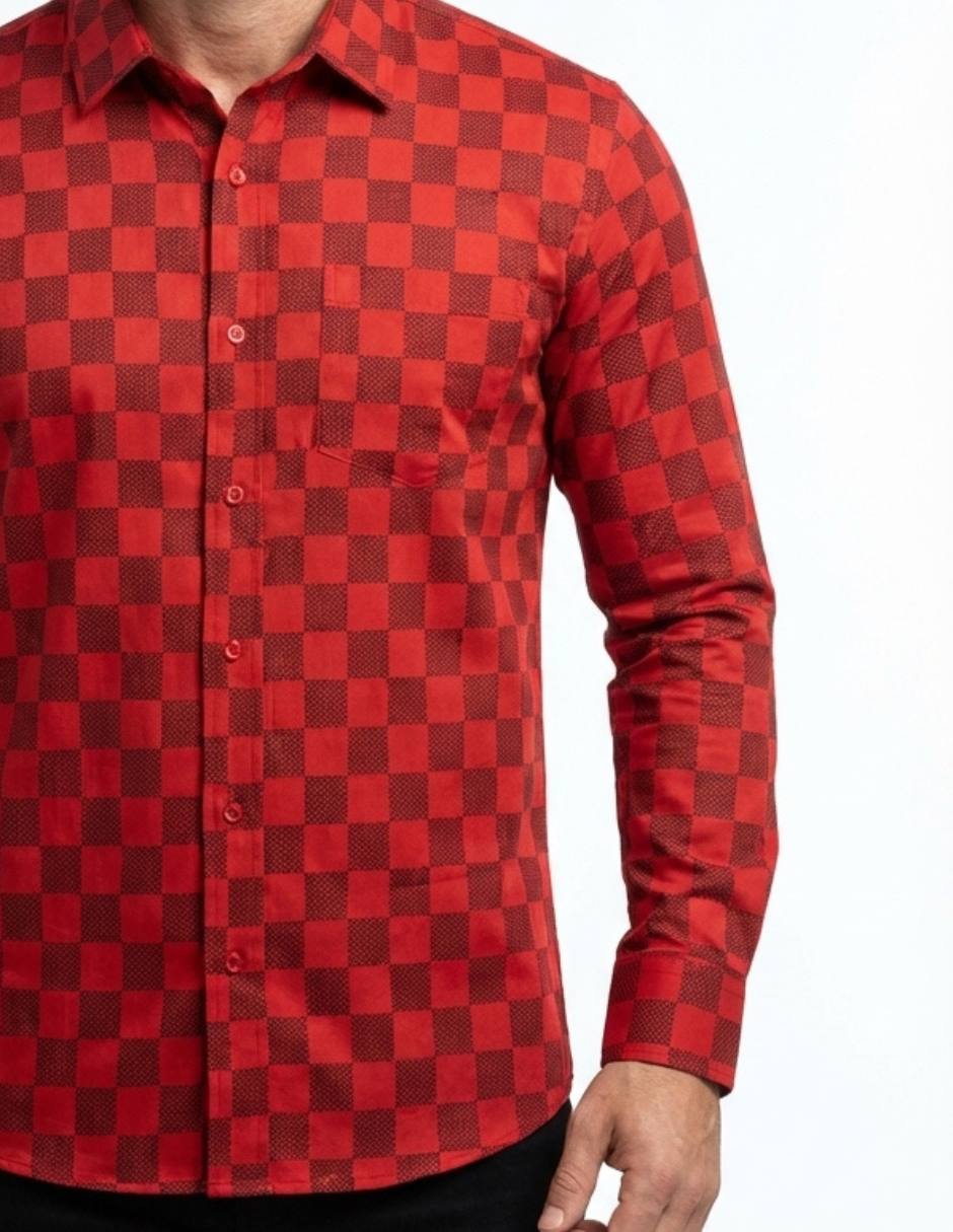 Camisa casual Pavini manga larga para hombre