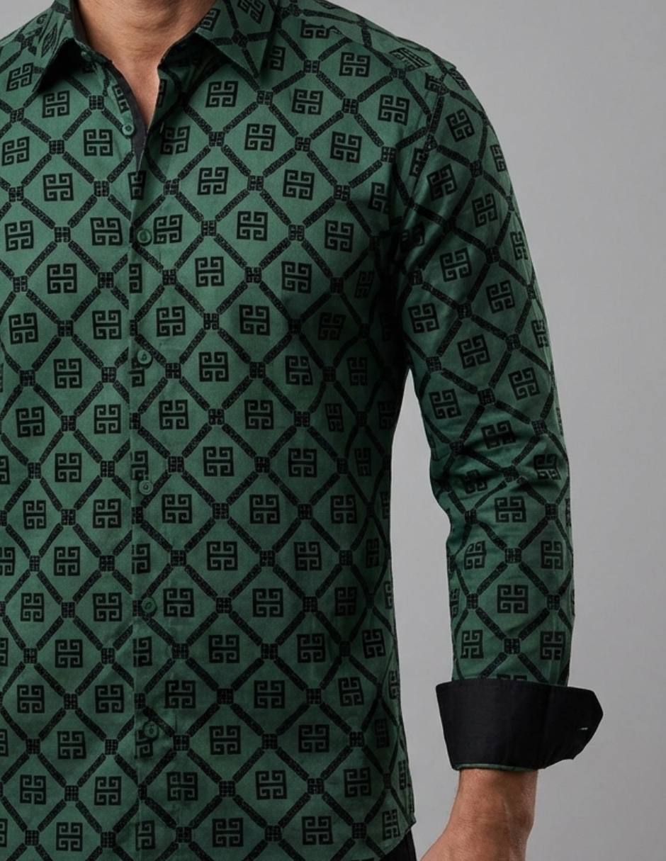 Camisa casual manga larga para hombre 3