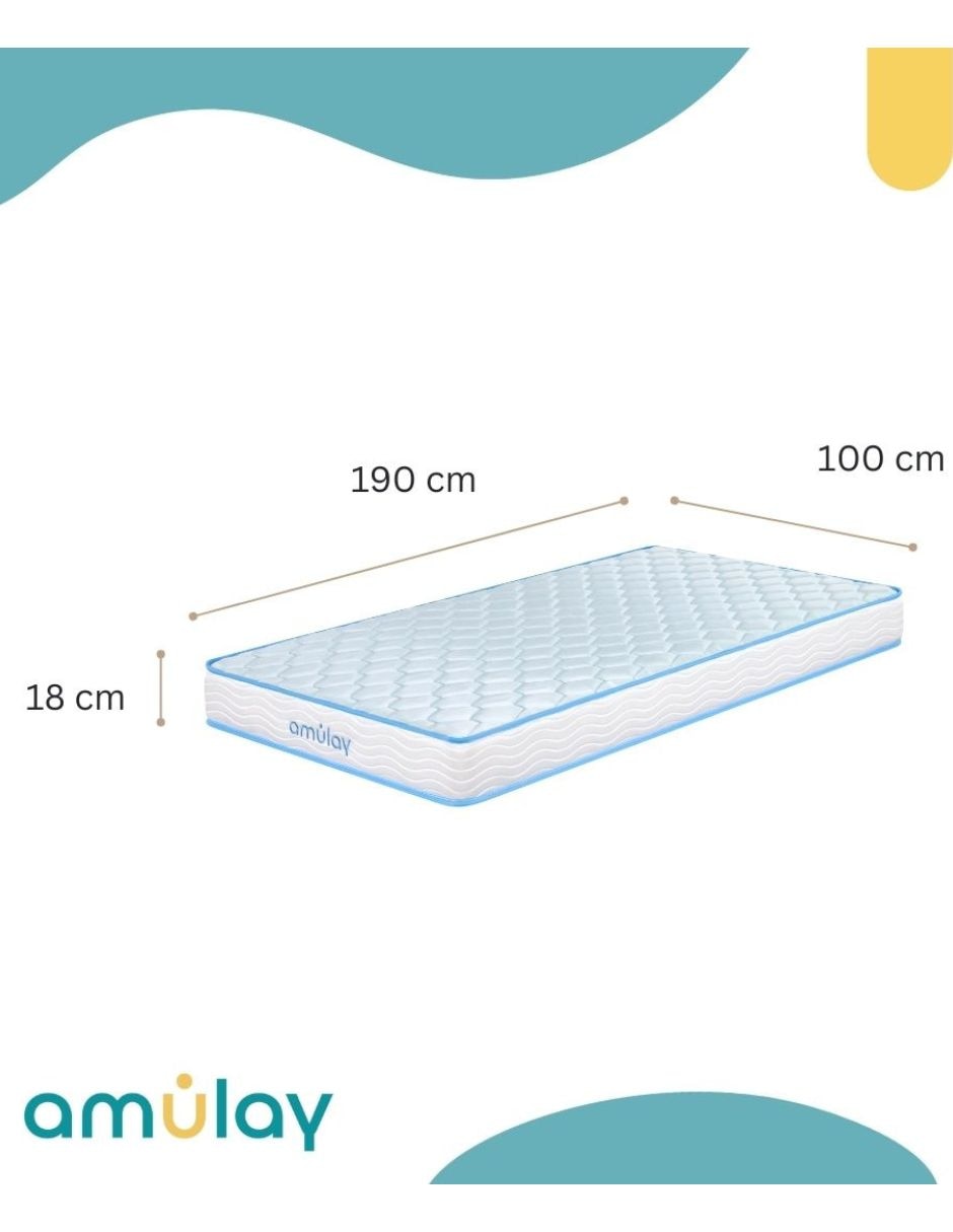 Colchón en caja Amulay Memory Foam Individual