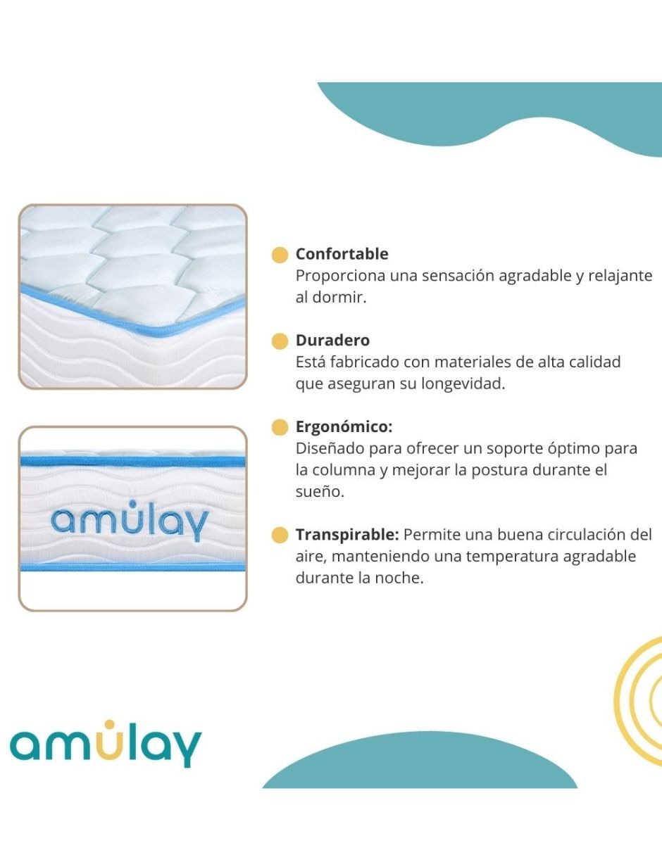 Colchón en caja Amulay Memory Foam Individual