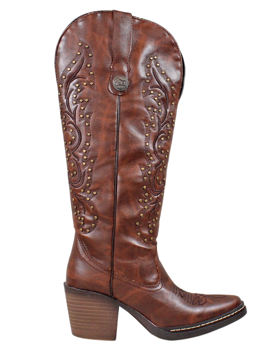 Bota cowboy abajo de la rodilla kuali shoes cowboy para mujer