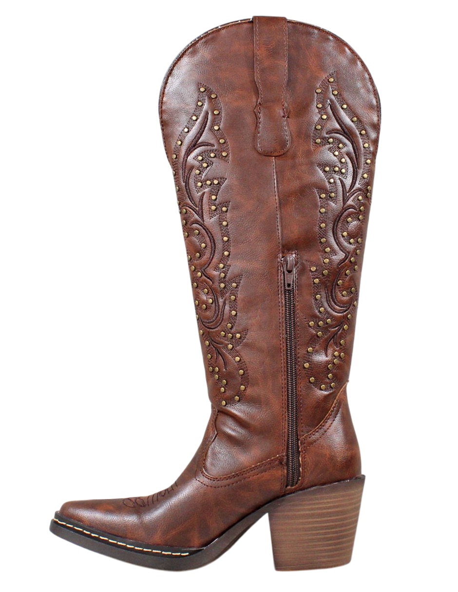 Bota cowboy abajo de la rodilla kuali shoes cowboy para mujer
