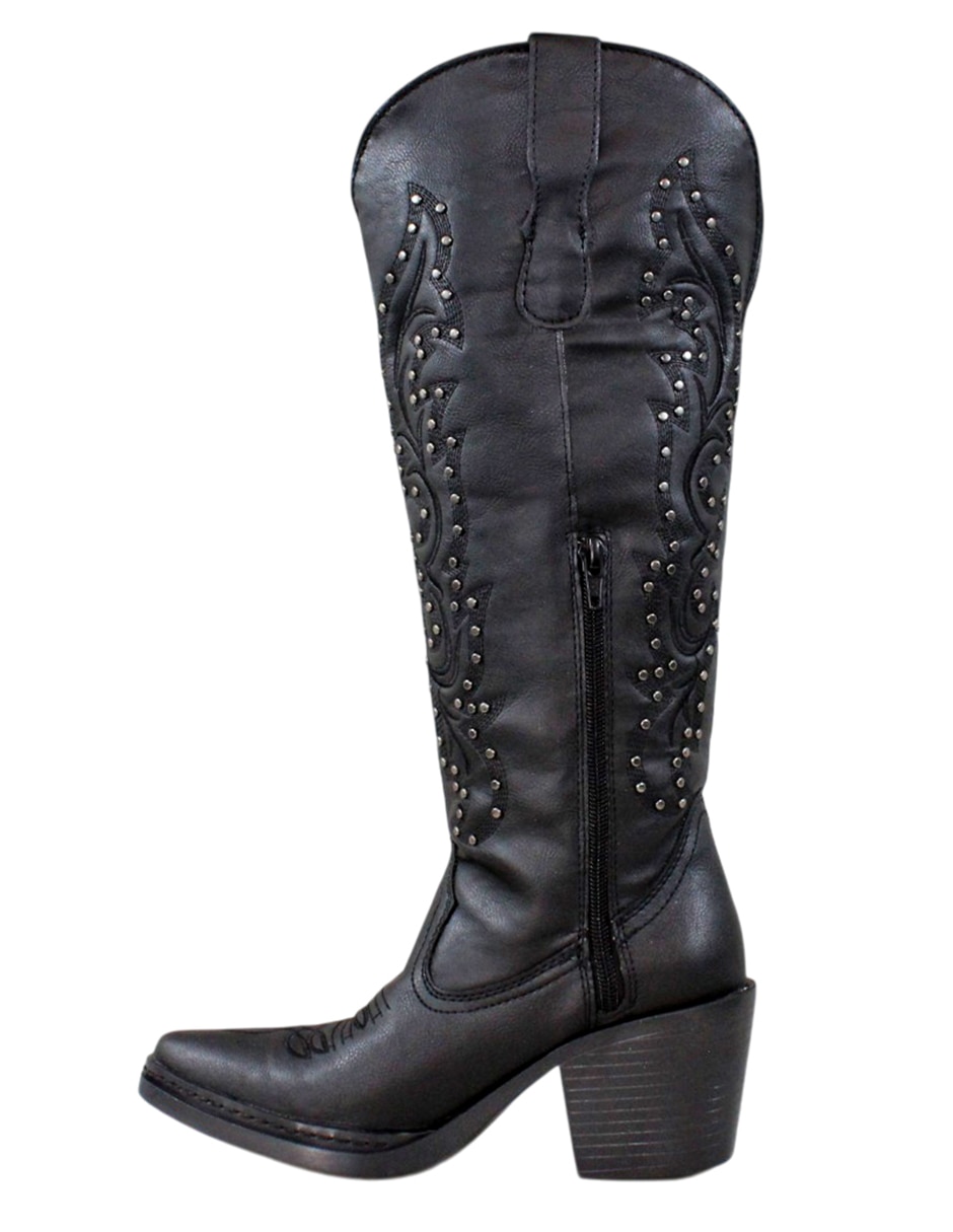 Bota cowboy abajo de la rodilla kuali shoes cowboy para mujer