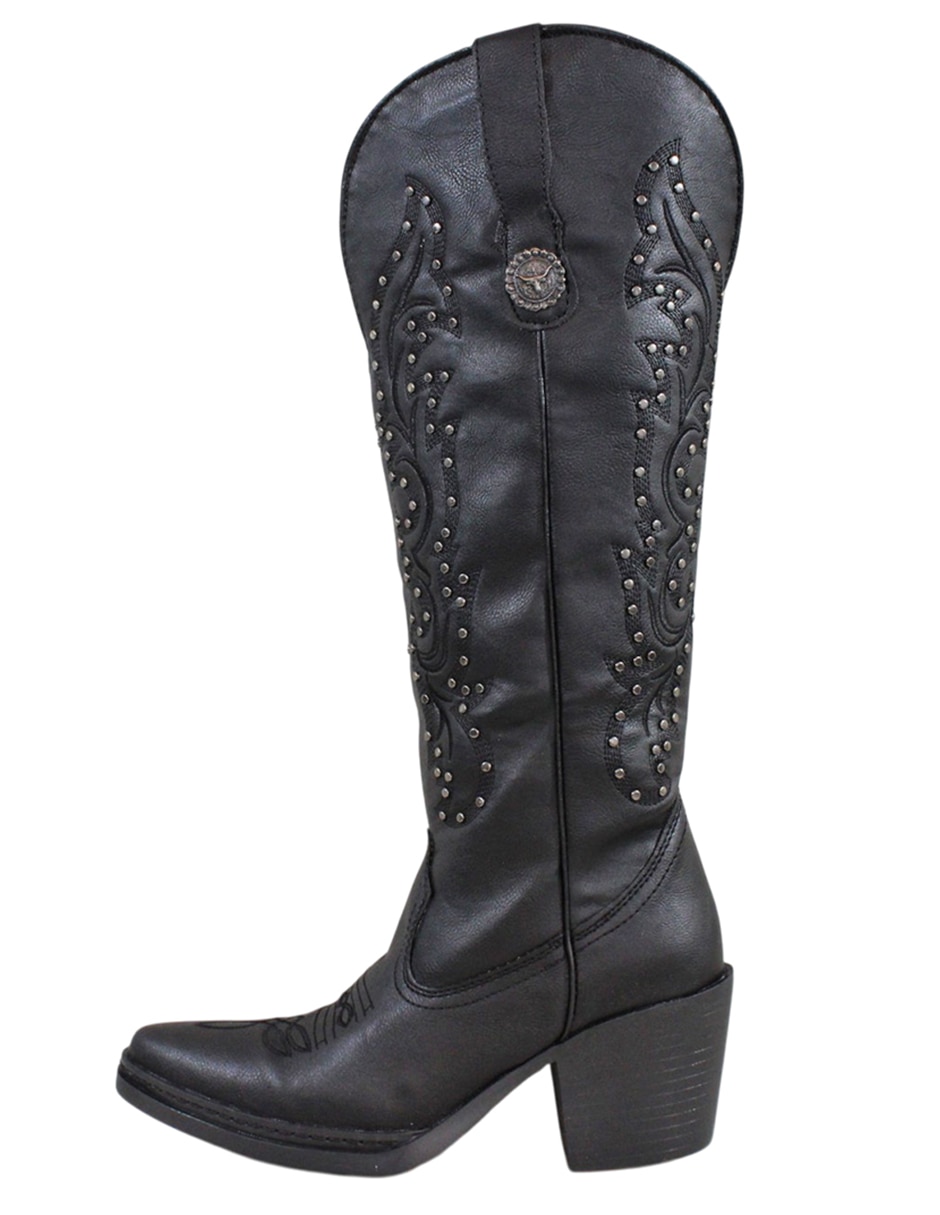 Bota cowboy abajo de la rodilla kuali shoes cowboy para mujer