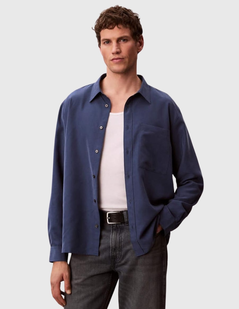 Camisa/Sobrecamisa Casual de (si aplica) Modal manga Larga para hombre Camisa/Sobrecamisa Casual de (si aplica) Modal manga Larga para hombre