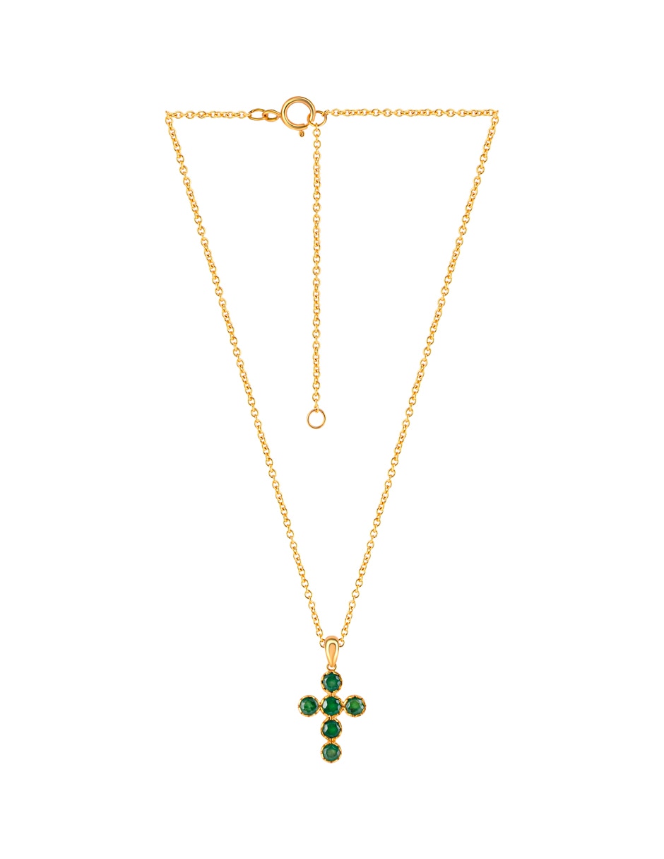 Collar con dije cruz gladkova joyería de oro 14 k