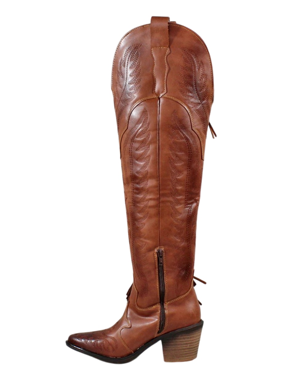 Bota cowboy arriba de la rodilla kuali shoes cowboy para mujer