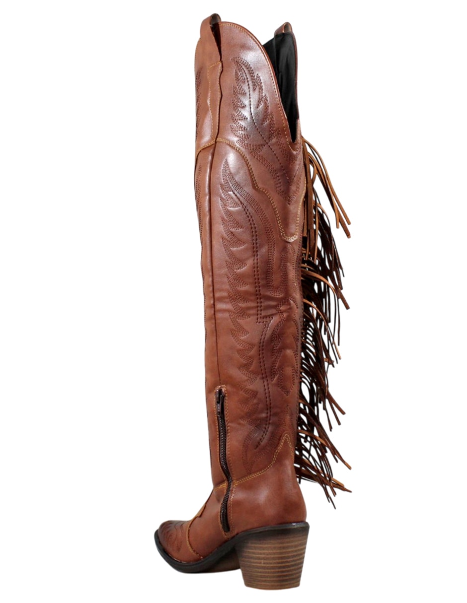 Bota cowboy arriba de la rodilla kuali shoes cowboy para mujer