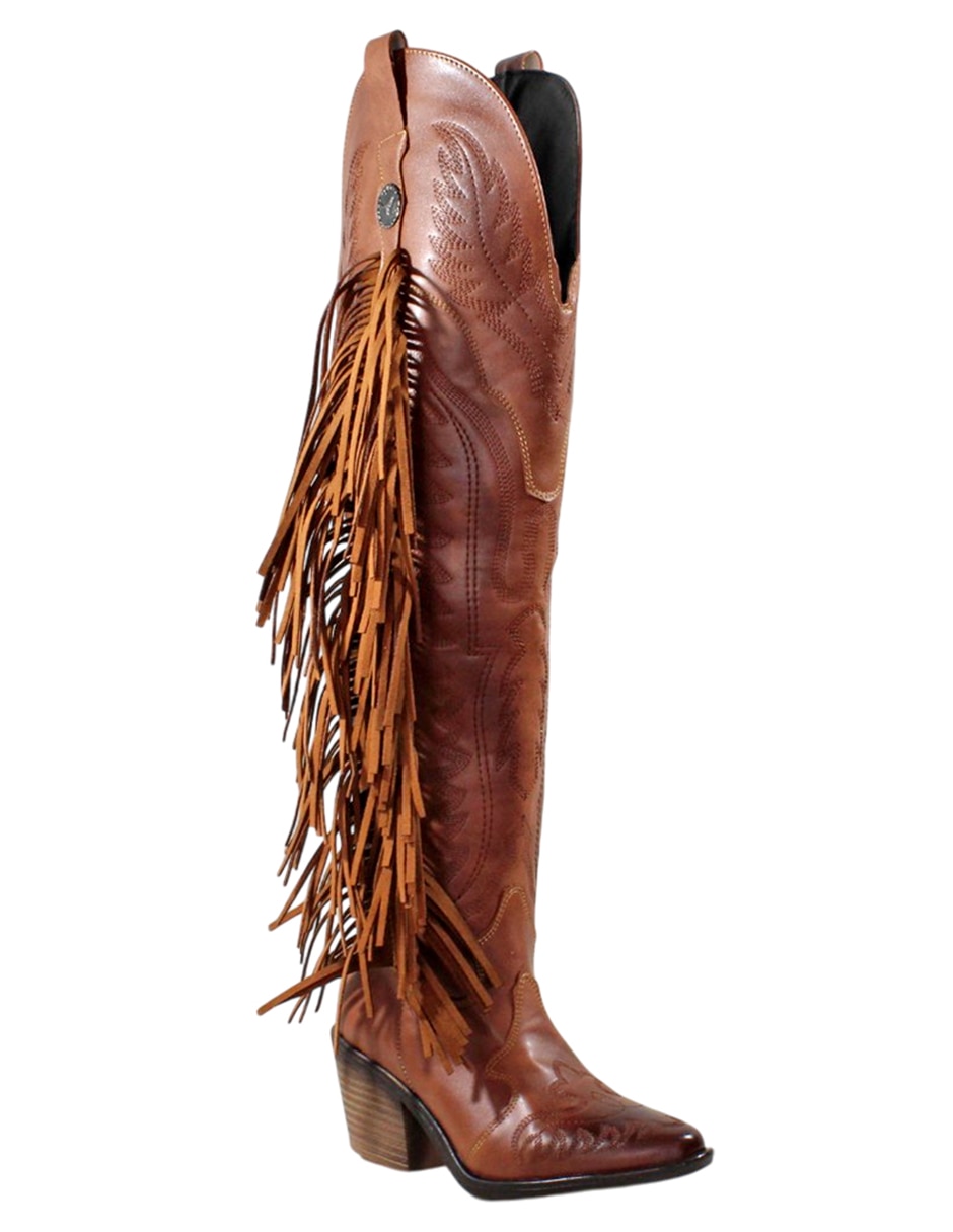 Bota cowboy arriba de la rodilla kuali shoes cowboy para mujer