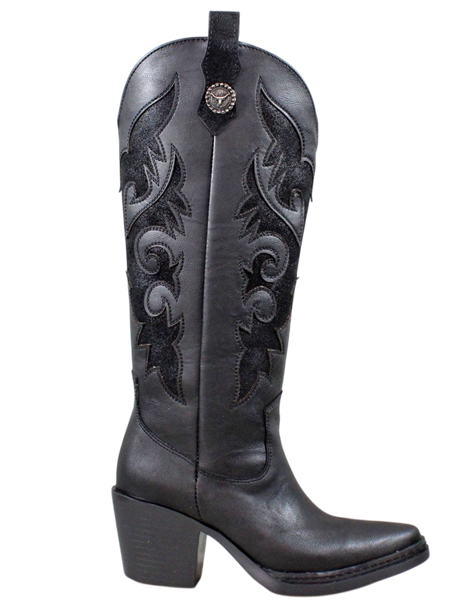 Bota cowboy abajo de la rodilla kuali shoes vaqueras para mujer