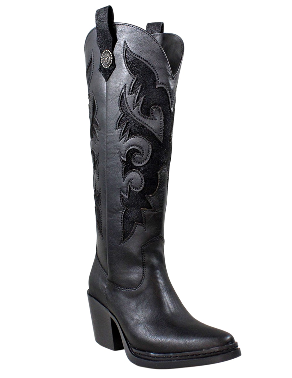 Bota cowboy abajo de la rodilla kuali shoes vaqueras para mujer