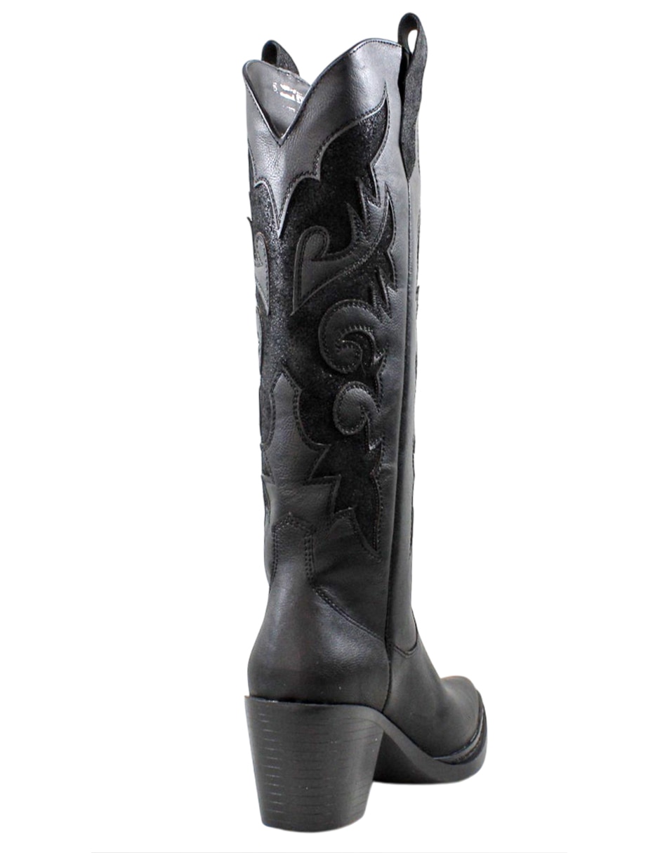 Bota cowboy abajo de la rodilla kuali shoes vaqueras para mujer