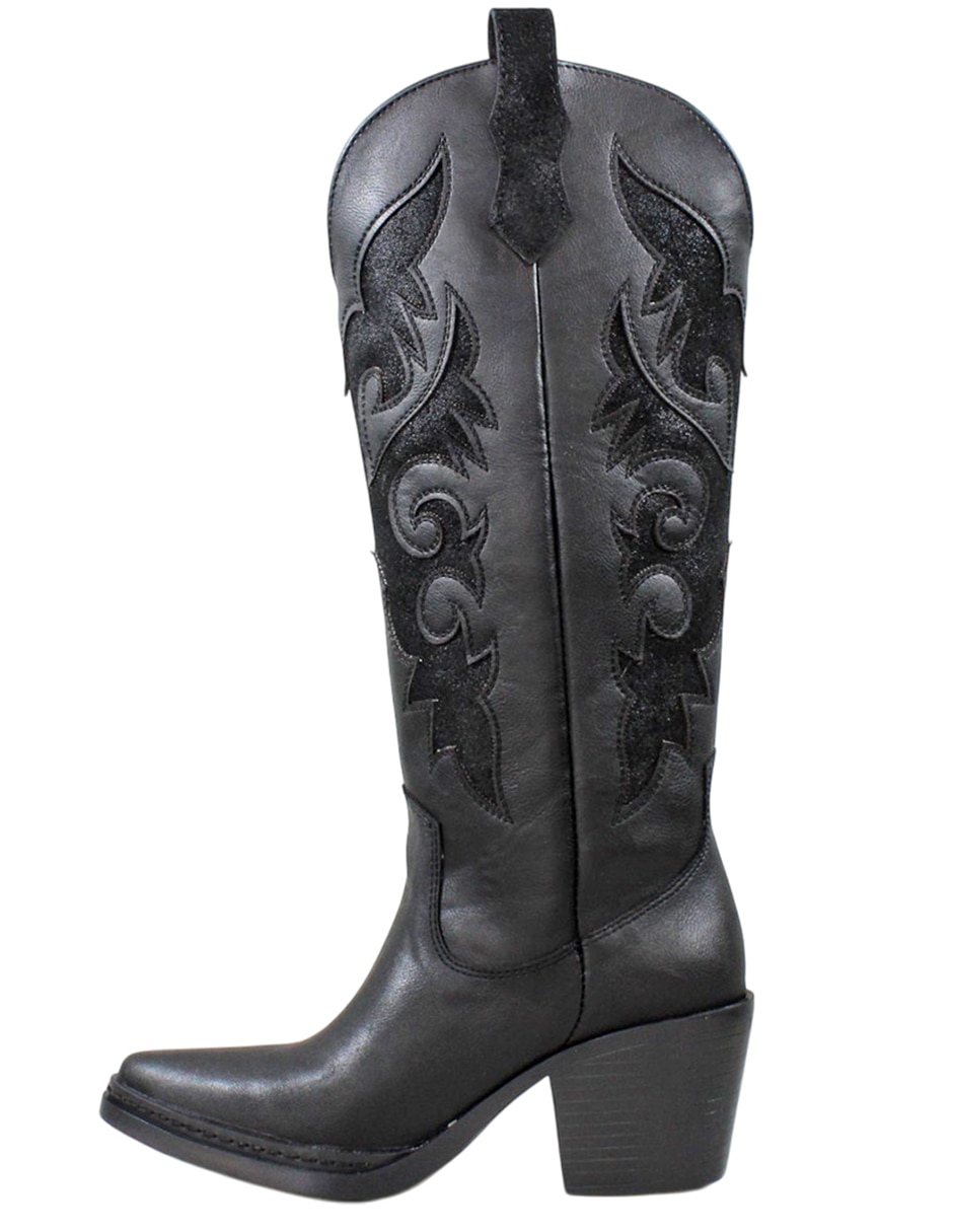 Bota cowboy abajo de la rodilla vaqueras para mujer