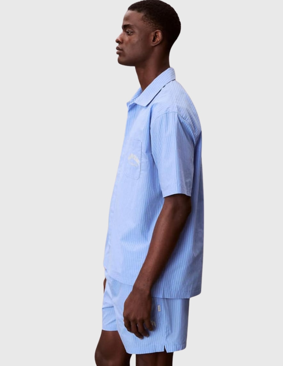 Camisa casual Calvin Klein de algodón manga corta para hombre