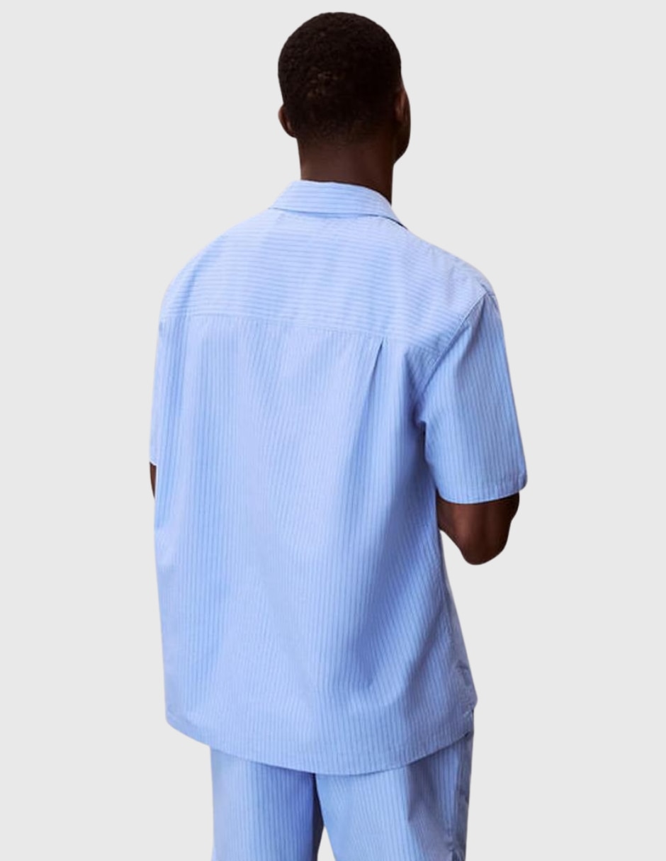 Camisa casual Calvin Klein de algodón manga corta para hombre