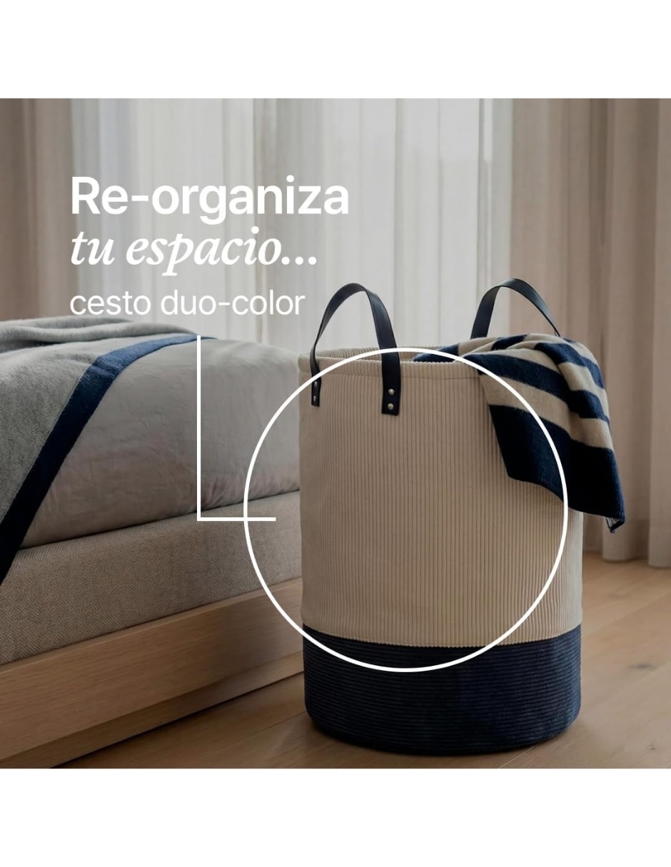 Cesto para ropa Onyxo de poliéster
