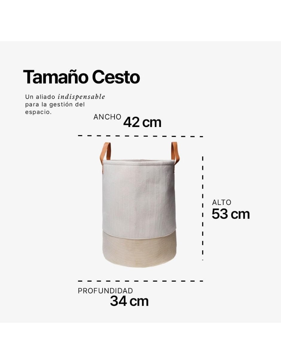 Cesto para ropa Onyxo de poliéster