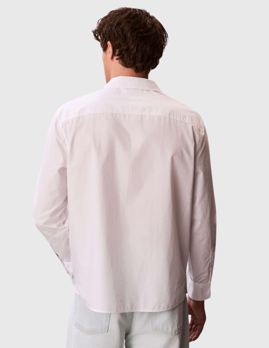 Camisa casual Calvin Klein de algodón manga larga para hombre