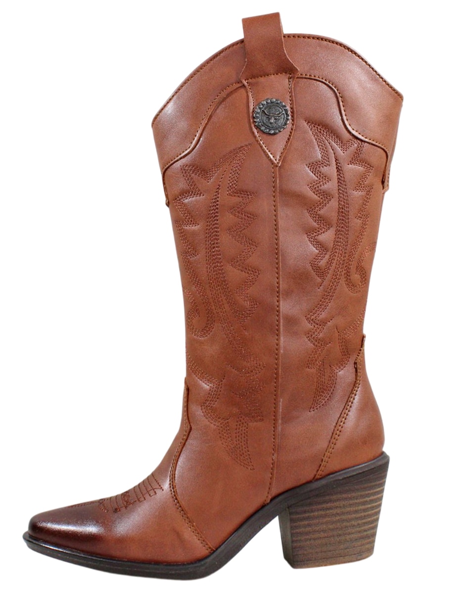 Bota cowboy abajo de la rodilla para mujer