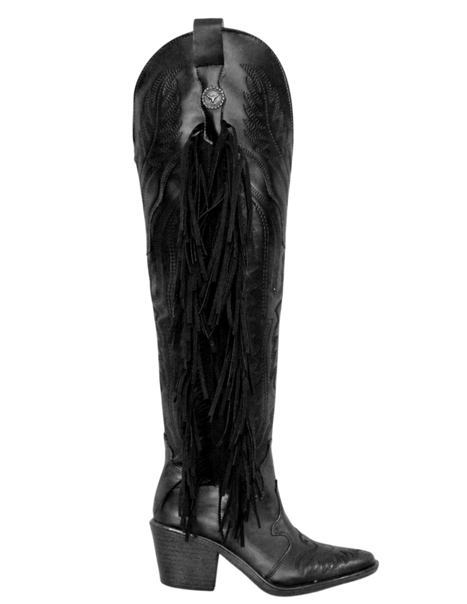 Bota cowboy arriba de la rodilla Kuali Shoes para mujer