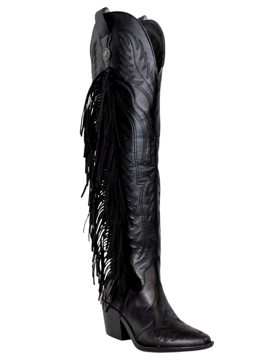 Bota cowboy arriba de la rodilla Kuali Shoes para mujer
