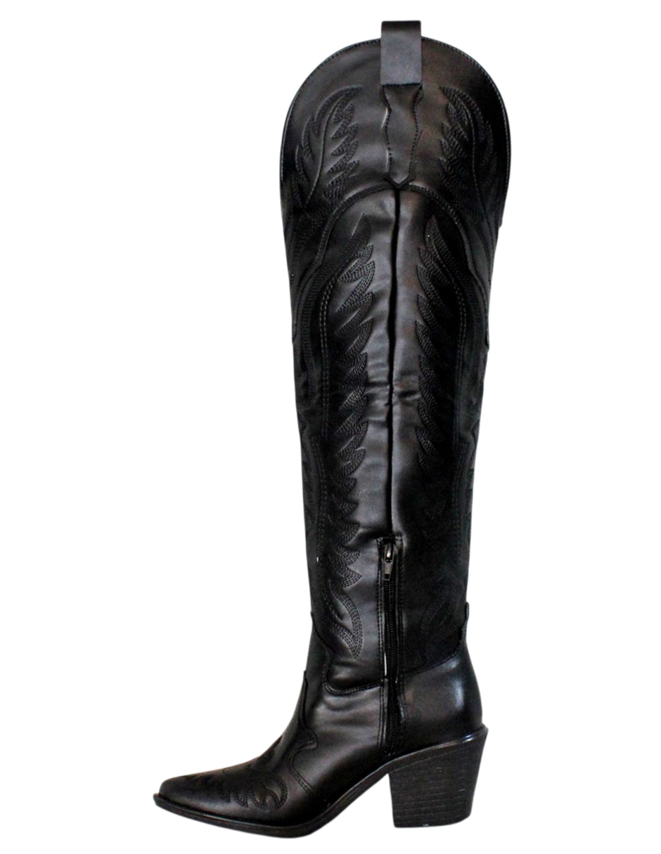 Bota cowboy arriba de la rodilla Kuali Shoes para mujer