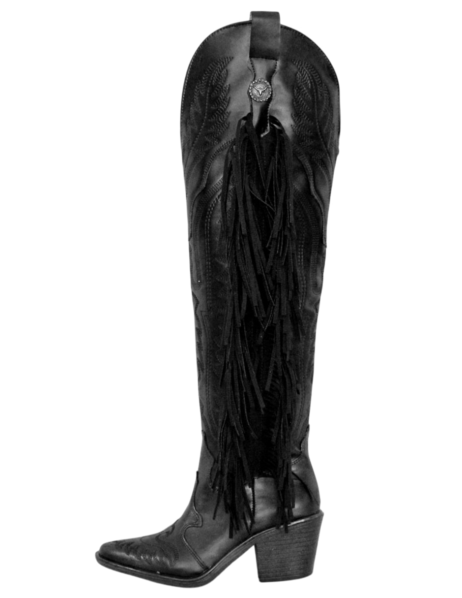 Bota cowboy arriba de la rodilla para mujer
