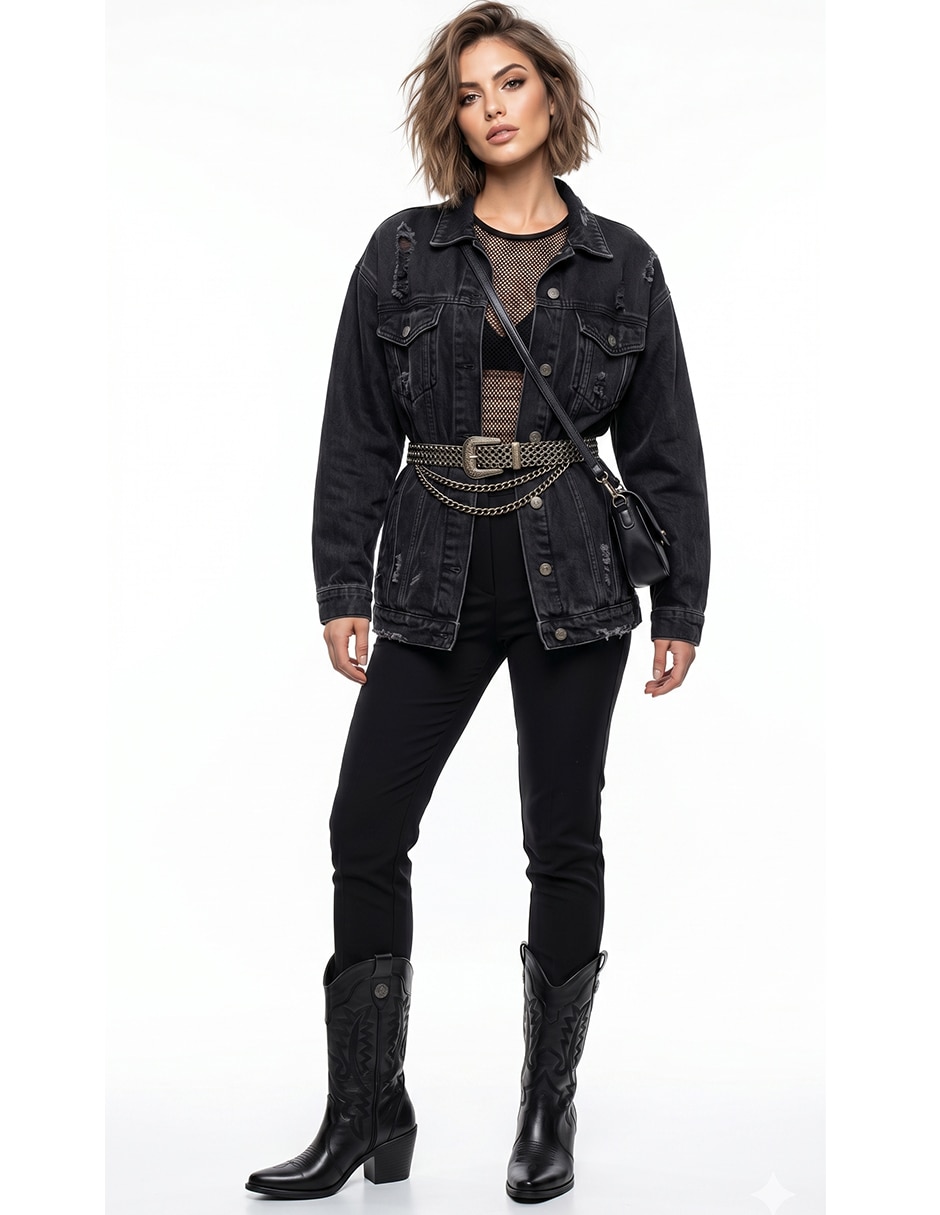 Bota cowboy abajo de la rodilla cowboy para mujer 9