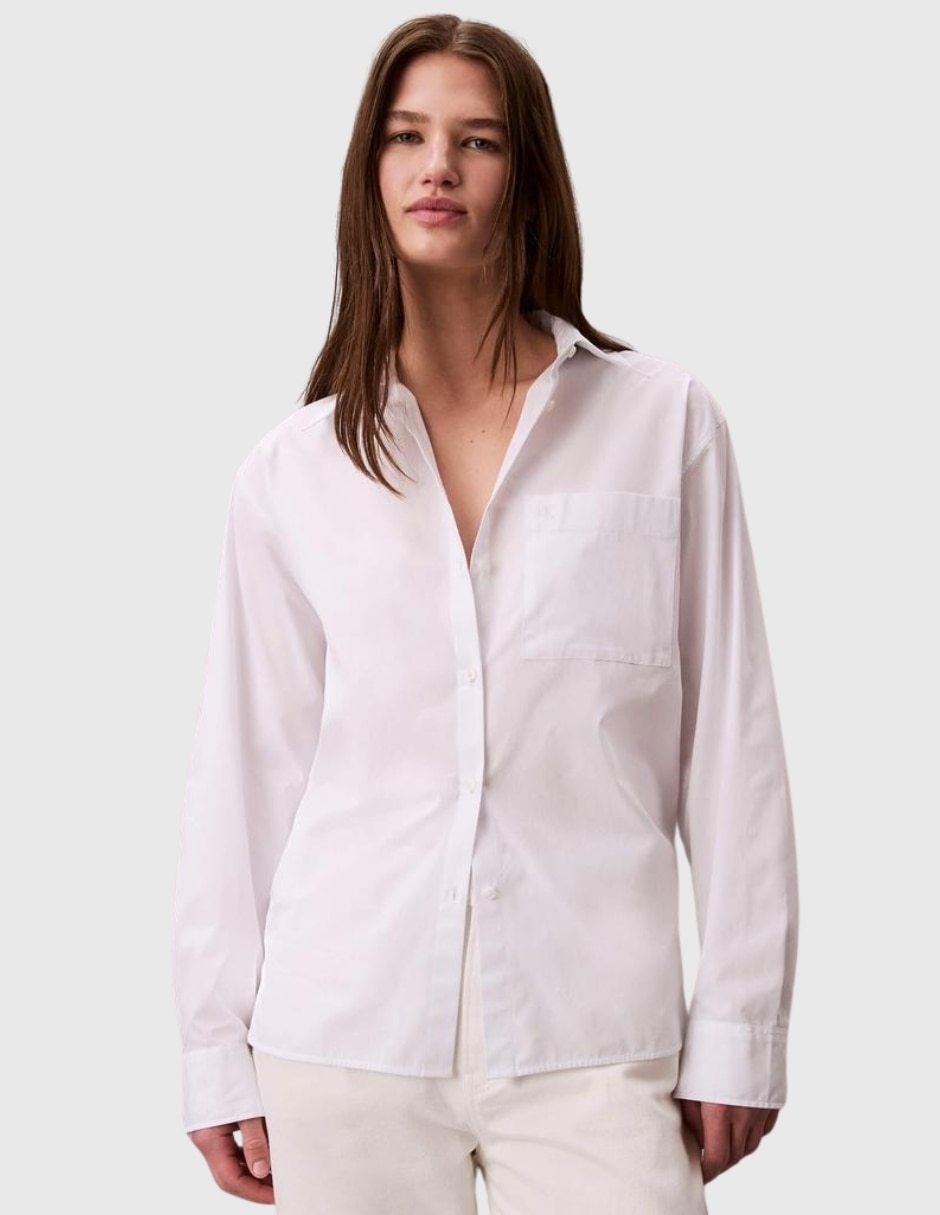 Camisa/Sobrecamisa de Algodón manga Larga para mujer